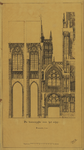 216356 Afbeelding van de Domkerk te Utrecht; met weergave van het in 1674 ingestorte gedeelte: opstand/doorsnede van de ...